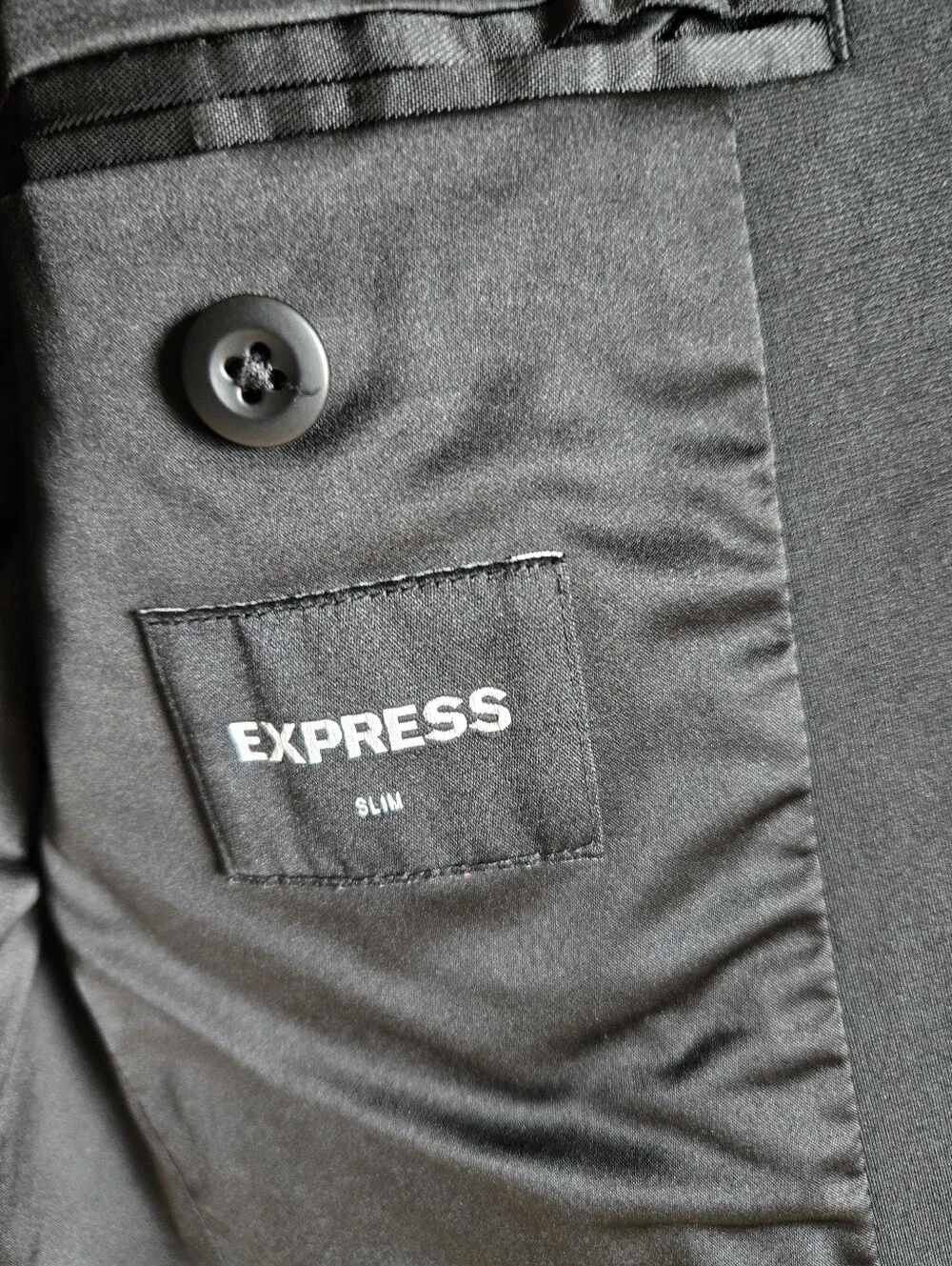 Express Solid Black Men's Suit
